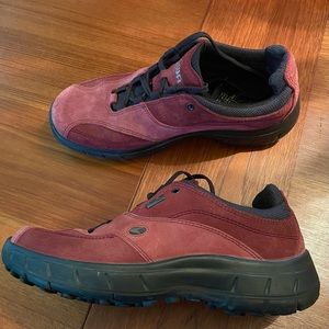 LOWA gore-tex suede walking pink shoes. Size 7 / 38